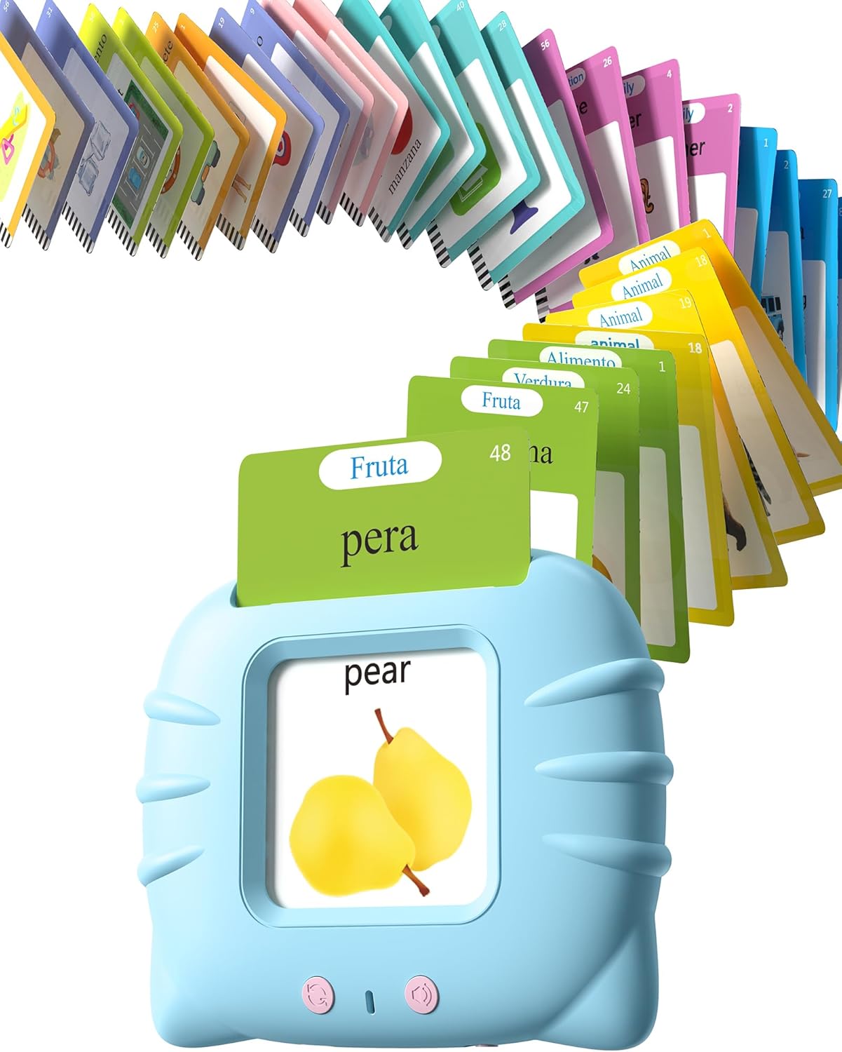 Airbition, Talking Flash Cards for Toddler 1 2 3 4 Year Olds, Language Learning Toys, Pocket Speech Therapy Toys, Montessori Tools with 31 Themes, Children's Sensory Device Quick Pick Grocers